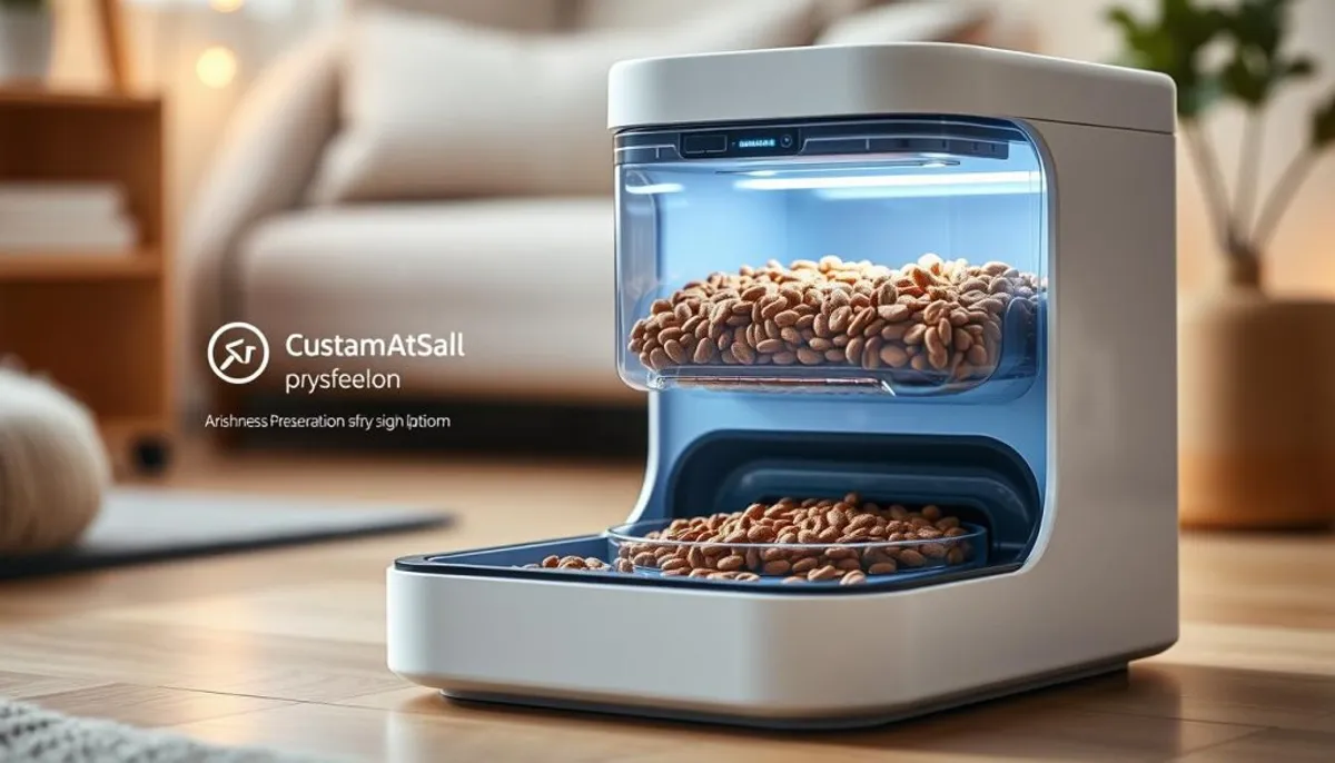 automatic cat feeder with freshness preservation system
